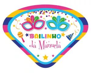 Ventarola de Carnaval Editável com Máscaras para Personalizar