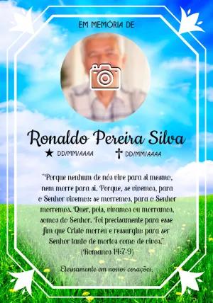 Comunicado de Falecimento com Foto para Editar Online