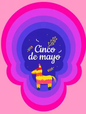 Post de Cinco de Mayo com Piñata Colorida para Editar Online