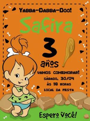 Convite de Aniversário Pedrita para Editar Online