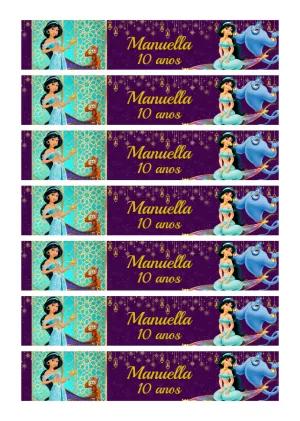 Rótulo de Garrafa Princesa Jasmine para Editar Online
