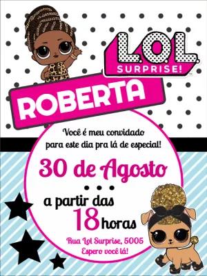 Convite de Aniversário LOL Surprise com Bonecas para Editar Online