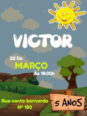 Convite de Aniversário Solzinho Radiante para Editar Online