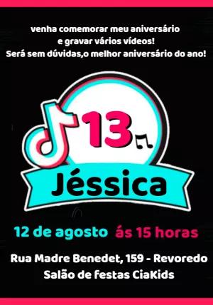 Convite de Aniversário TikTok Moderno para Editar Online