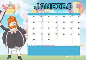 Planner Mundo Bita com Personagens para Editar Online