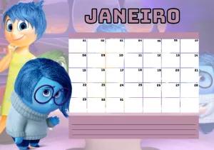 Planner Mensal Divertidamente com Personagens para Editar Online