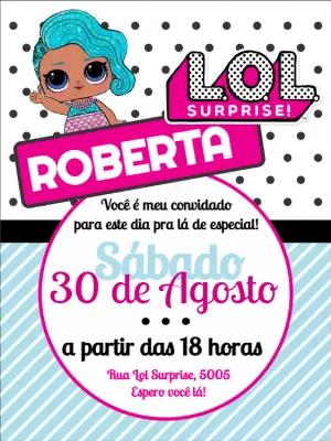 Convite de Aniversário LOL Surprise Editável Online
