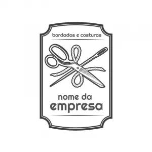 Logo Editável para Ateliê de Costura e Bordado | Crie Online