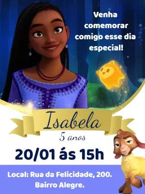 Convite Aniversário Wish o Poder dos Desejos para Editar
