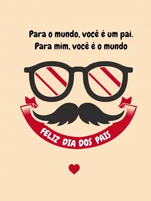 Cartão Dia dos Pais com Frase Emocionante para Editar Online