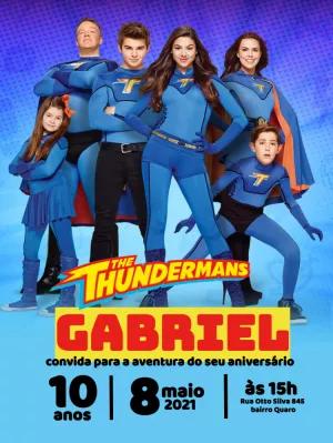 Convite de Aniversário Os Thundermans para Editar Online