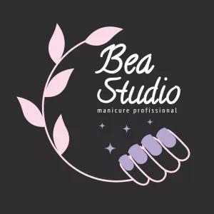 Logo Manicure Profissional com Ramo de Folhas para Editar
