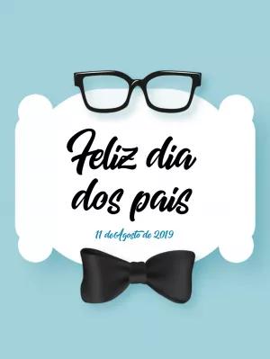 Post Dia dos Pais com Óculos e Gravata para Editar Online
