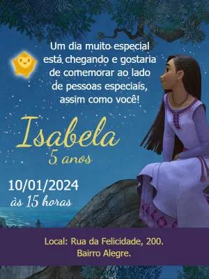 Convite de Aniversário Wish o Poder dos Desejos para Editar
