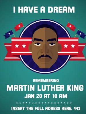 Martin Luther King Day Commemorative Poster to Edit Online