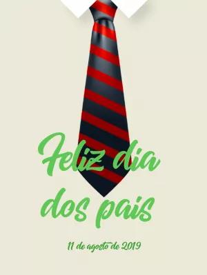 Cartão Dia dos Pais com Gravata Elegante para Editar Online