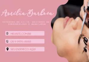 Cartão de Visita Digital Estética e Maquiagem para Editar