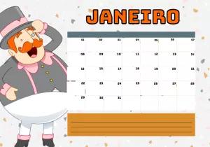 Planner Mensal Mundo Bita para Editar e Imprimir Online