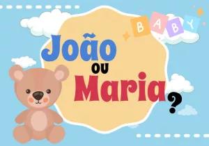 Painel Chá Revelação Ursinho para Editar Online