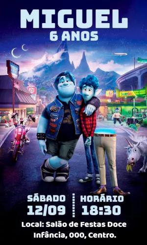Convite de Aniversário Dois Irmãos: Uma Jornada Fantástica Editável