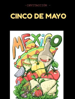 Convite Festa Mexicana Cinco de Mayo com Comida Típica para Editar
