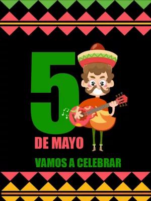 Invitación de Cinco de Mayo con Mariachi para Editar Online