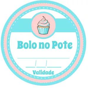 Adesivo para Bolo no Pote com Cupcake para Editar Online
