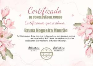 Certificado de Conclusão Floral para Editar Online
