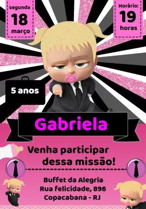 Convite de Aniversário Poderosa Chefinha Editável Online