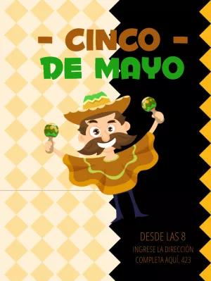 Convite Cinco de Mayo com Personagem para Editar Online