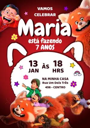 Convite Aniversário Red Crescer é Uma Fera para Editar Online