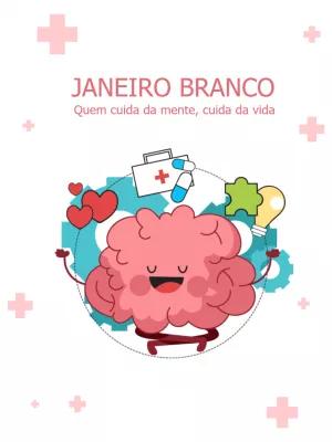 Post Editável de Saúde Mental com Cérebro para Campanhas