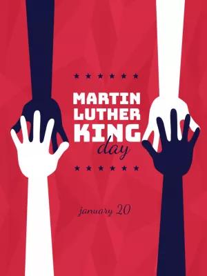Martin Luther King Day Art with Hands to Edit Online