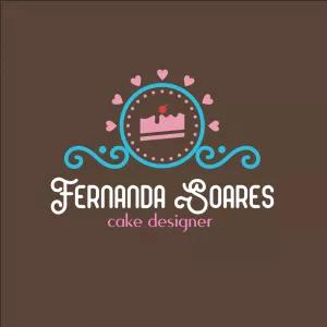 Logo para Confeitaria com Bolo e Corações para Editar Online