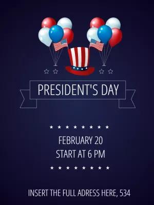 President's Day Invitation with Patriotic Elements to Edit Online