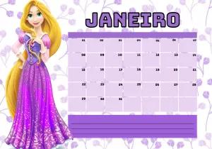 Planner Enrolados com Rapunzel para Editar Online