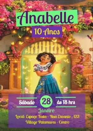 Convite de Aniversário Encanto Mirabel para Editar Online