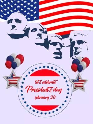 Editable President's Day Post with Mount Rushmore to Edit