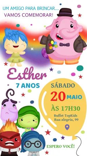 Convite de Aniversário Divertidamente para Editar Online