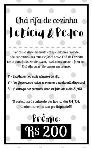 Convite Chá Rifa de Cozinha Preto e Branco para Editar Online