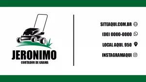 Cartão de Visita Corte de Grama Profissional para Editar