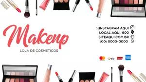 Cartão de Visita Maquiagem Profissional para Editar Online