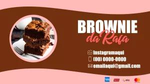 Cartão de Visita para Doceria de Brownie para Editar Online