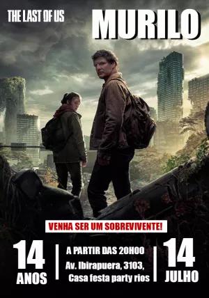 Convite de Aniversário The Last of Us Editável Online