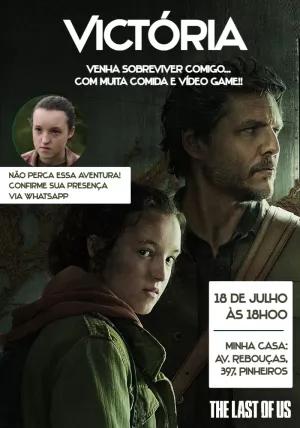 Convite de Aniversário The Last of Us para Editar Online