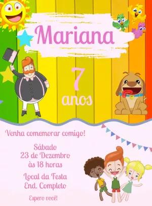 Convite de Aniversário Mundo Bita para Editar Online