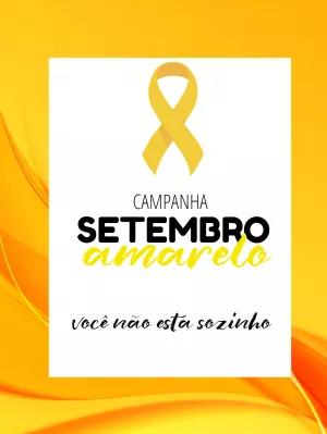 Post Editável Setembro Amarelo para Campanha de Apoio