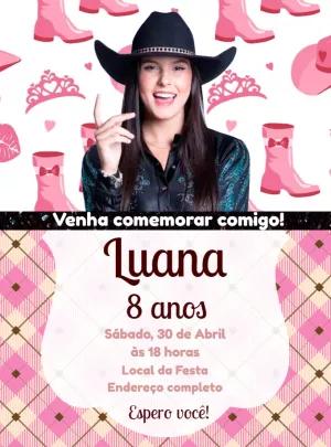 Convite de Aniversário Tema Ana Castela para Editar Online