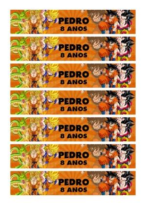 Rótulo de Aniversário Dragon Ball com Goku para Editar Online