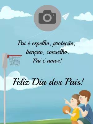 Cartão de Dia dos Pais com Foto Ilustrado para Editar Online